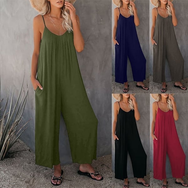 Women's Sleeveless Oversized Casual Jumpsuit