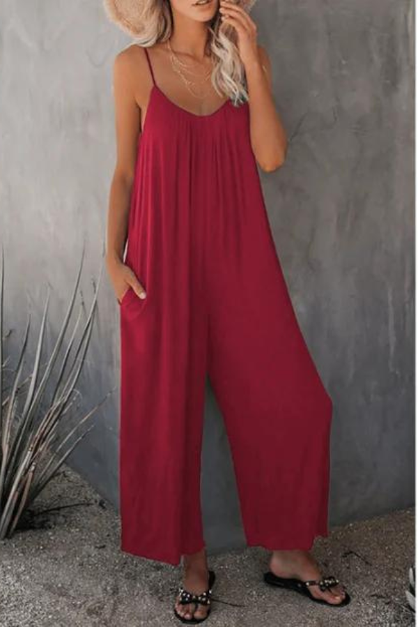 Women's Sleeveless Oversized Casual Jumpsuit